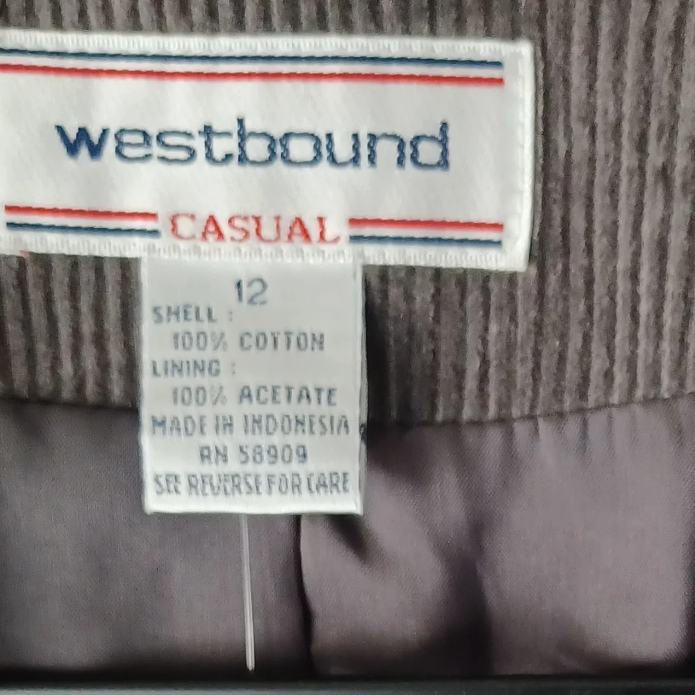 Westbound Gray Corduroy Sport Coat Blazer - Picture 6 of 8